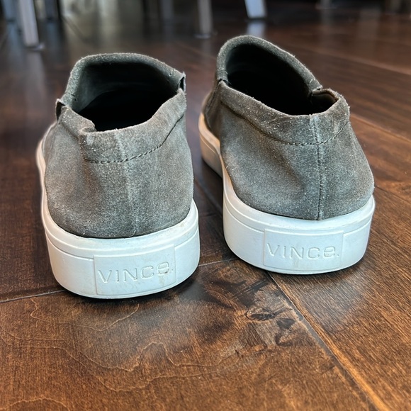 Vince Olive Smoke Suede Slip On Sneaker Size 9 - Picture 4 of 15